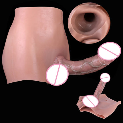 SXXY Strap-On Lifelike Penis Cover насадка на член Large Hollow DildoPants Intimate Adult Sex Toy for Couples Sex