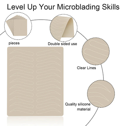 Microblading Eyebrow Tattoo Practice Skin Latex Fake Tattoo Skin Permanent Makeup Eyebrow Training Skin Tattoo Accessories