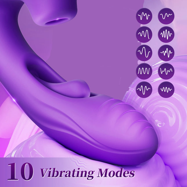 KUSHOR Sucking Vibrator Tapping Flapping Vibrator G-Spot Clit Sucker Stimulator Vagina Massager Vibro Adult Sex Toys for Women