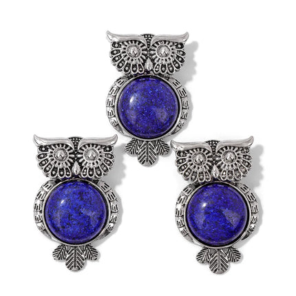 Blue Lapis Lazuli Pendant Gems Cross Hand Oval Shape Natural Stone Lapis Lazuli Charms for Jewelry Making Necklace DIY Bracelet