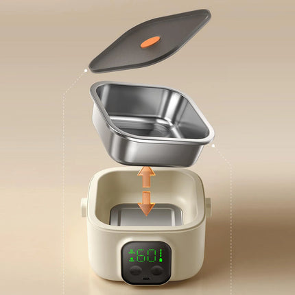 Electric Lunch Box Food Warmer Portable Insulation Mode Rechargeable 500ml Intelligent Constant Temperature Bowl for Travel