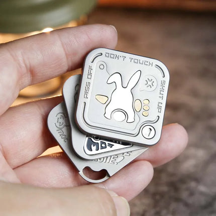 Angry Rabbit Triple-Layer EDC Magnetic Slider Side-Push Sensory Fidget Toy for ADHD, Anxiety & Office Stress Relief