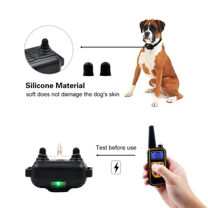 NEW 1pc 800m LCD Dog Training Collar/Remote Control Pet Bark Stopper Dog Waterproof Electric Training Collars With Beep/Shock