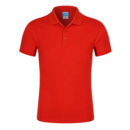 POLO shirt Men's Solid Color Short Sleeved top Team Clothing Customization Red Orange and Other Colors Customization