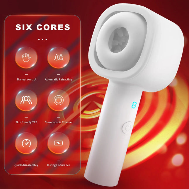 Portable Male Masturbator Handheld Electric Penis Exerciser 8 Frequencies Choose Male Sex Toys Adult Sex Toys 18+