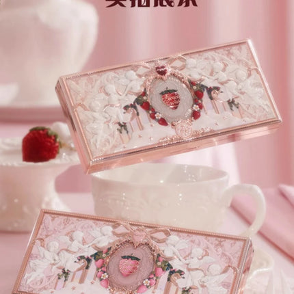 Flower Knows Strawberry Cupid Collection Matte Glitter Shimmer Eyeshadow Face Palette Highlight Blush Makeup Palette