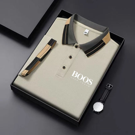 New Men's Polo Shirt, Short-Sleeved Top, Casual, Fashionable, Breathable, Comfortable, and Trendy Top