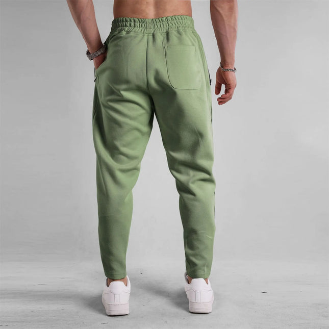 2026 Pants Men's Thick Sports Sweatpants Casual Running Loose Autumn Training Outdoor Straight Leg Slim Fit Zipper Cuff Trousers