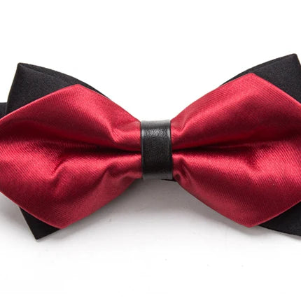 Men Ties Solid Fashion Butterfly Party Wedding Black Red Bow Tie for Boys Girls Candy Bowknot Accessories Formal Dress Bowtie