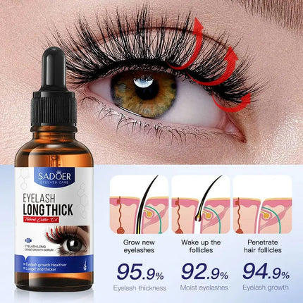 Eyelashes Long and Thick Serum Eyelash Fast Growth Liquid Essential Oil Eyebrow