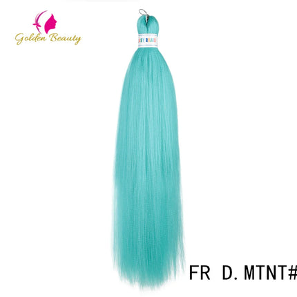 26"Corlorful Selling Jumbo Easy Braiding Hair Ombre Rainbow Braiding Cosplay Hair Synthetic Pre Stretched Hair Braids wigs