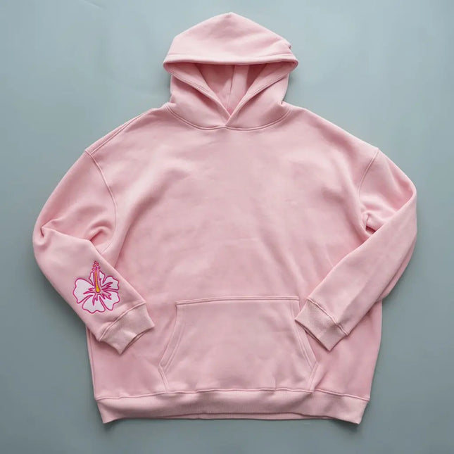 Combhasaki Women's Y2K Cute Loose Fit Sweatshirts Aesthetic Letter Embroidered Hooded Long Sleeve Oversized Pullover Casual Tops
