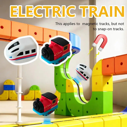 Versatile Magnetic Assembled Rail Car Front Toy Children's Educational Electric Track Car Toys 3D Building Tracks Cube Rails Toy