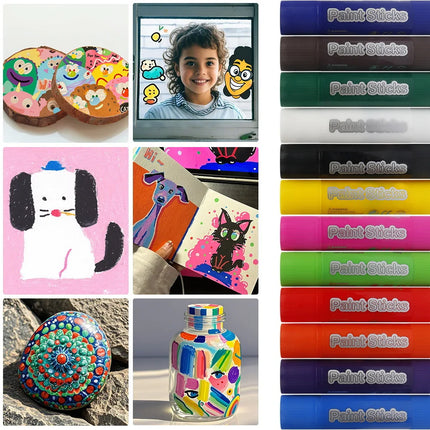 Water soluble children's crayons, quick drying and non dirty hands, 12 color boxed art painting, graffiti, hand drawn brushes