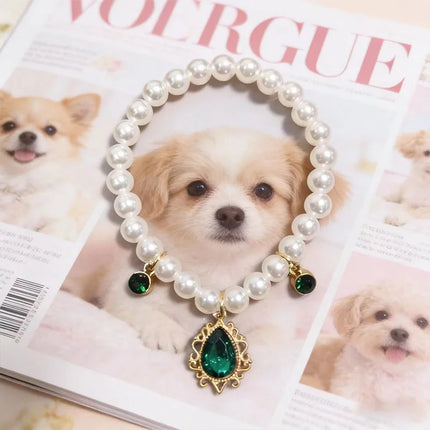 Decorative Pet Necklace For Cats And Small Dogs Shiny Ornament Pendant Pet Jewelry For Kitten Puppy Party Photo