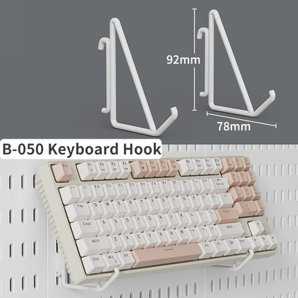 Home Study Storage Pegboard: Suitable for Displaying Figurines, Desk-Top Standing & Clip-On Storage for Furniture Items