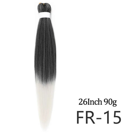 Pre-stretched long braided hair 26-inch crochet braided hair synthetic African Ombre giant Xpression braided hair