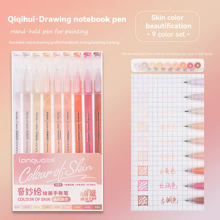 105Color Hand Account Gel Pen Languo Morandi Retro Pen Large-Capacity Color Handbook Pen For Student Painting Graffiti Writting