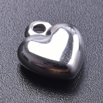 Elegant Love Breloques Stainless Steel Pendants For Jewelry Making Bulk Heart Charm Pendant 5pcs/Lot Materials To Make Bracelets