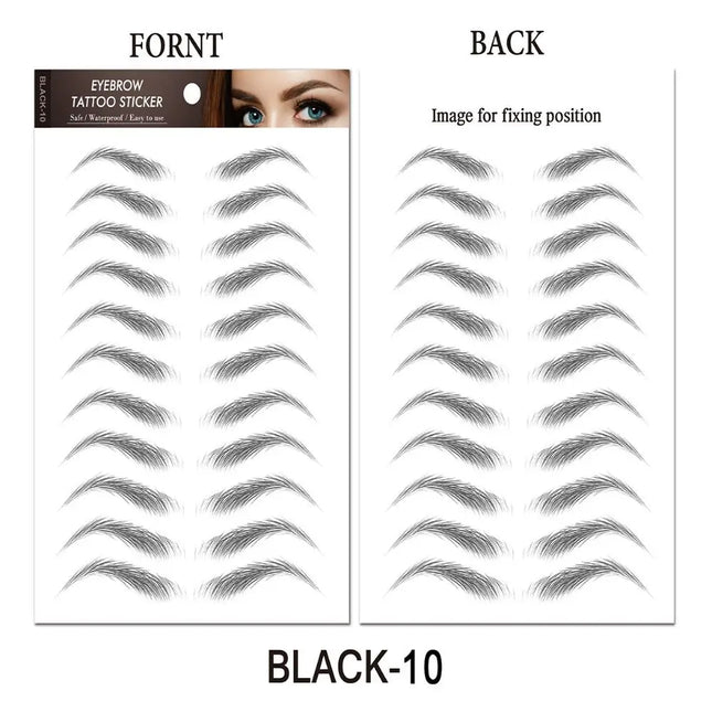 4D Hair-like Eyebrow Tattoo Sticker False Eyebrows Waterproof Lasting Eyebrow Tattoo Sticker