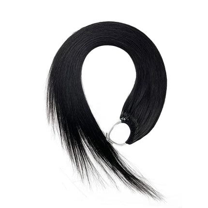 DIYOMO Korean 100% Pure Cotton Real Hair Double Brush Feather Silk Remy 50g Natural Color Double Head for Hair Extensions