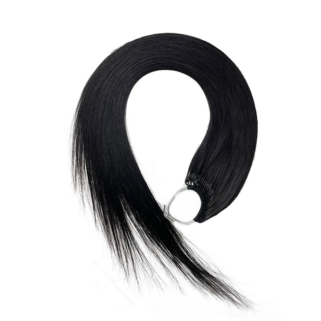 DIYOMO Korean 100% Pure Cotton Real Hair Double Brush Feather Silk Remy 50g Natural Color Double Head for Hair Extensions