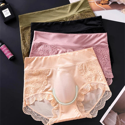 Sexy men's underwear Ice silk lingeries for man adults 18 plus cuecas masculina lace mesh cueca 3D seamless calzoncillos hombre