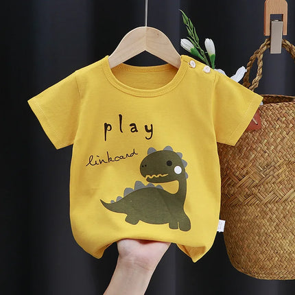 2025 Cotton Children Top For Summer 0-4Y Baby Clothes Cartoon Bears Graphic T Shirts Boys Wear Tees Kids Girls Clothes Korean