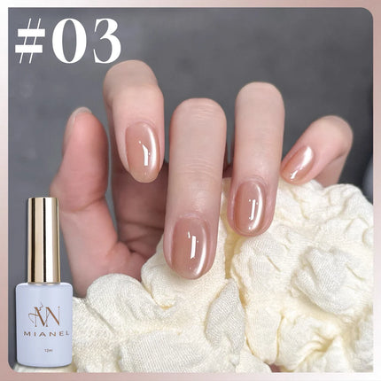 10ML 1-8PCS 2026 New Nude Pink Glass Bead Gel Nail Polish Gold Light Magnet Nude Cat Eye Gel Polish Cute Nails Nail Supplies