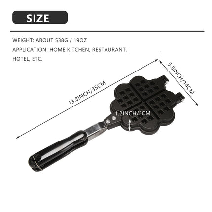 Hot-Gas-Type Household Love Waffle Mold Baking Mold Household Non-Stick Cake Pan DIY Waffle Maker