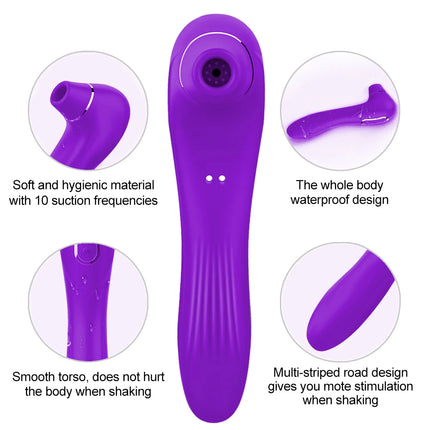 Female Sucking Vibrator Clitoris Stimulator G Spot Dildo Nipple Oral Blowjob Vacuum Clit Sucker Adult Sex Toys for Women