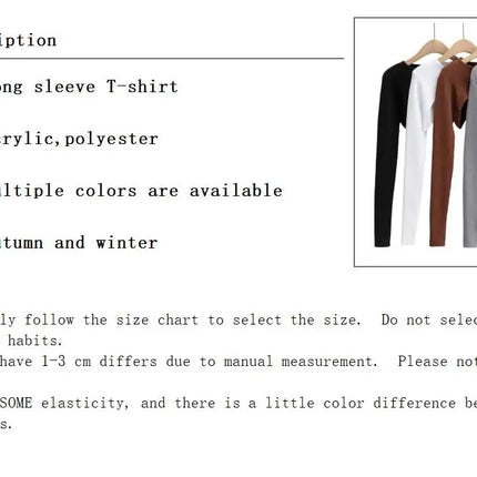 Women's Long Sleeve Crop Top T-shirts Spring Autumn Y2k Aesthetic Clothes O-neck Black White Sexy Harajuku Knitted Tshirt 2023