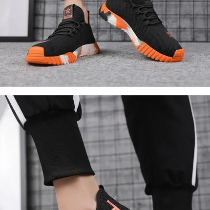 Runing Sport Fashion High Top Sneakers Zapatillas De Deporte 2024 Men Casual Mesh Shoes Light Soft Breathable Vulcanize Shoes