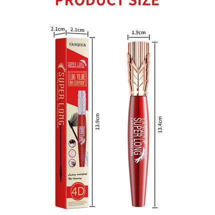 4D Silk Fiber Lash Mascara 2 In 1 Mascara Waterproof Lengthening Cosmetics Eye Mascara Ship Lashes Curling Thick Eye Makeup