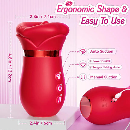 APP Bluetooth Control Mouth Vibrator Female Tongue Licking Breast Sucking Cunnilingus Flirting Vibrator Second Tide Masturbator