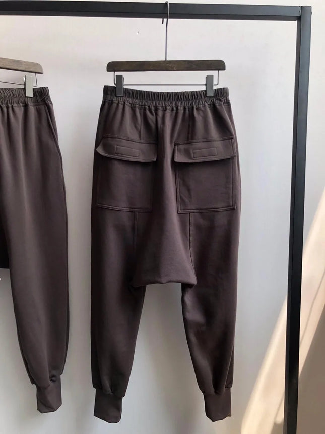 Dark Men Casual Harem Pants 100% Cotton Gothic Men Clothing Sweatpants Spring Autumn Women High Street Hip Hop Loose Pants
