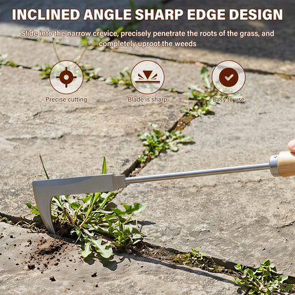 Garden Patio Brick Cracks Stone Cracks Corner Crevices Weed Whacker Gardening Lawn Mower Cleanup Weed Puller L-shaped Scythe