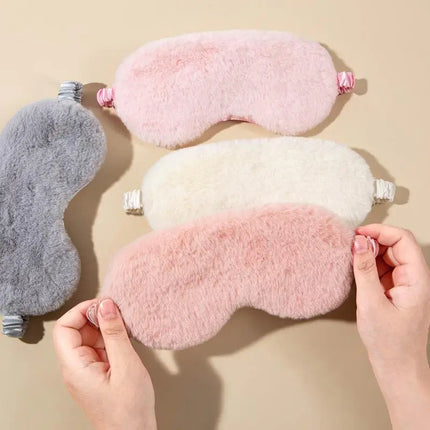 【xxx】Sleeping Mask Sleeping Blindfold Soft Plush Eye Masks Cute Eye Cover Band Shade Rest Eyepatch Nap Health Eye Cover[S14]