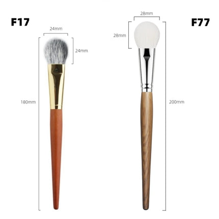 Natural Hair Blush Brush Face Highlighter Shadow Makeup Brushes Natural Goat Hairs Bronzer Pro Essential Cosmetic Tools