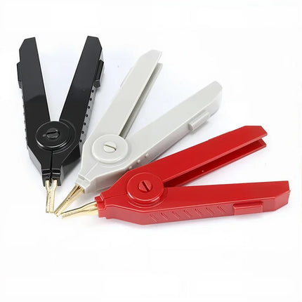 90mm Alligator Clips LCR Resistance Clip Copper Opening Alligator Clips Copper DIY Tools Grey/Black/Red SMD Test Clamp