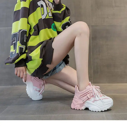 Women's Shoes Casual Shoes Spring Sneakers Platform Woman-shoes Tennis Female Fashion Thick Sole 2024 Roses Trainers Increased I