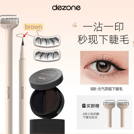 DEZONE Double Head Eyelash Stamp Waterproof Sweatproof Original Products Set And Non Smudging Liquid Eyeliner