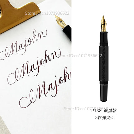 Hot MAJOHN P139 P138 P136 Classic Flex Nib Fountain Pen Flexes Nib Pen Softness Flexare Business Modification Writing Pen ES ER