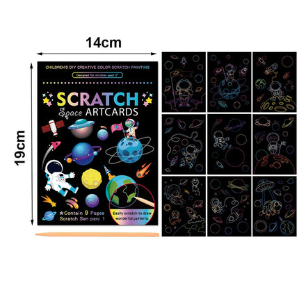 Rainbow Magic Scratch Off Paper Set for Kids Arts Scraping Painting Toy Children DIY Graffiti Book Montessori Educational Toys
