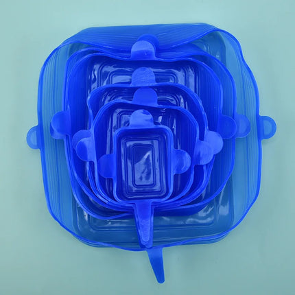 6/12/24PCS Food Silicone Cover Fresh-keeping Stretch Lid Reusable Airtight Cap Wrap Kitchen Accessories Refrigerator Storage