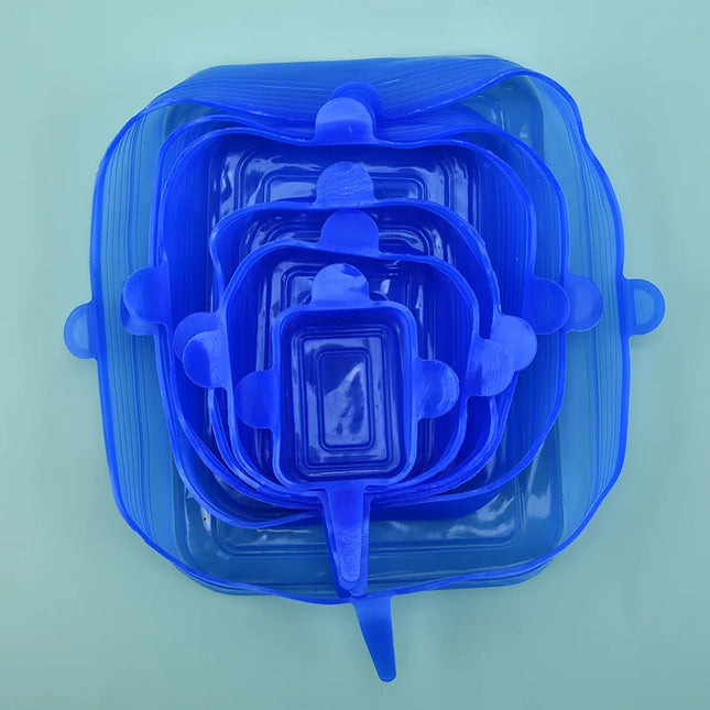 6/12/24PCS Food Silicone Cover Fresh-keeping Stretch Lid Reusable Airtight Cap Wrap Kitchen Accessories Refrigerator Storage
