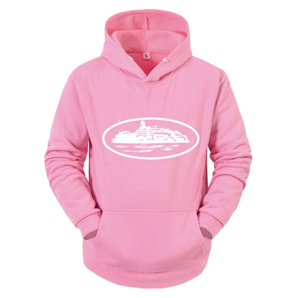 2025 Autumn/Winter New Men's and Women's Devil Island Printed Hoodie Outdoor Activity Casual Hoodie Fashion Trendy Men's Style