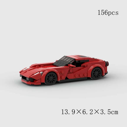 MOC Speed Sports Super Race Car Model Building Blocks DIY Bricks City Technical Rally Great Racing Vehicle Christmas Gift Toy