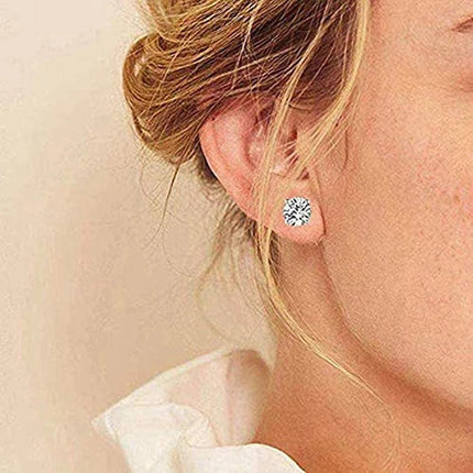 1 piece Medical Stainless Steel Crystal Zircon Ear Studs Earrings Tragus Cartilage Hypoallergenic Screws Piercing Jewelry