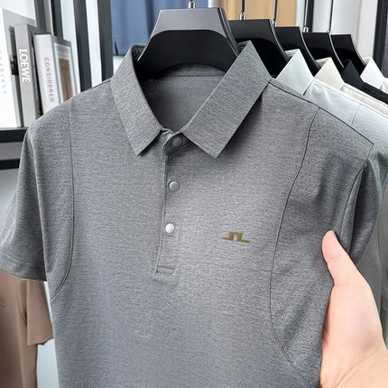 Designer Edition Men Summer New Short-Sleeved Polo Shirt Lapel Button Embroidery Comfortable Breathable Hot-Selling Men's Wear